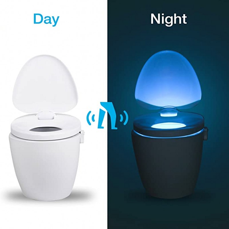 The Original Toilet Night Light Gadget, Fun Bathroom Lighting Add on Toilet  Bowl Seat, Motion Sensor Activated LED 9 Color Modes - Weird Novelty Funny