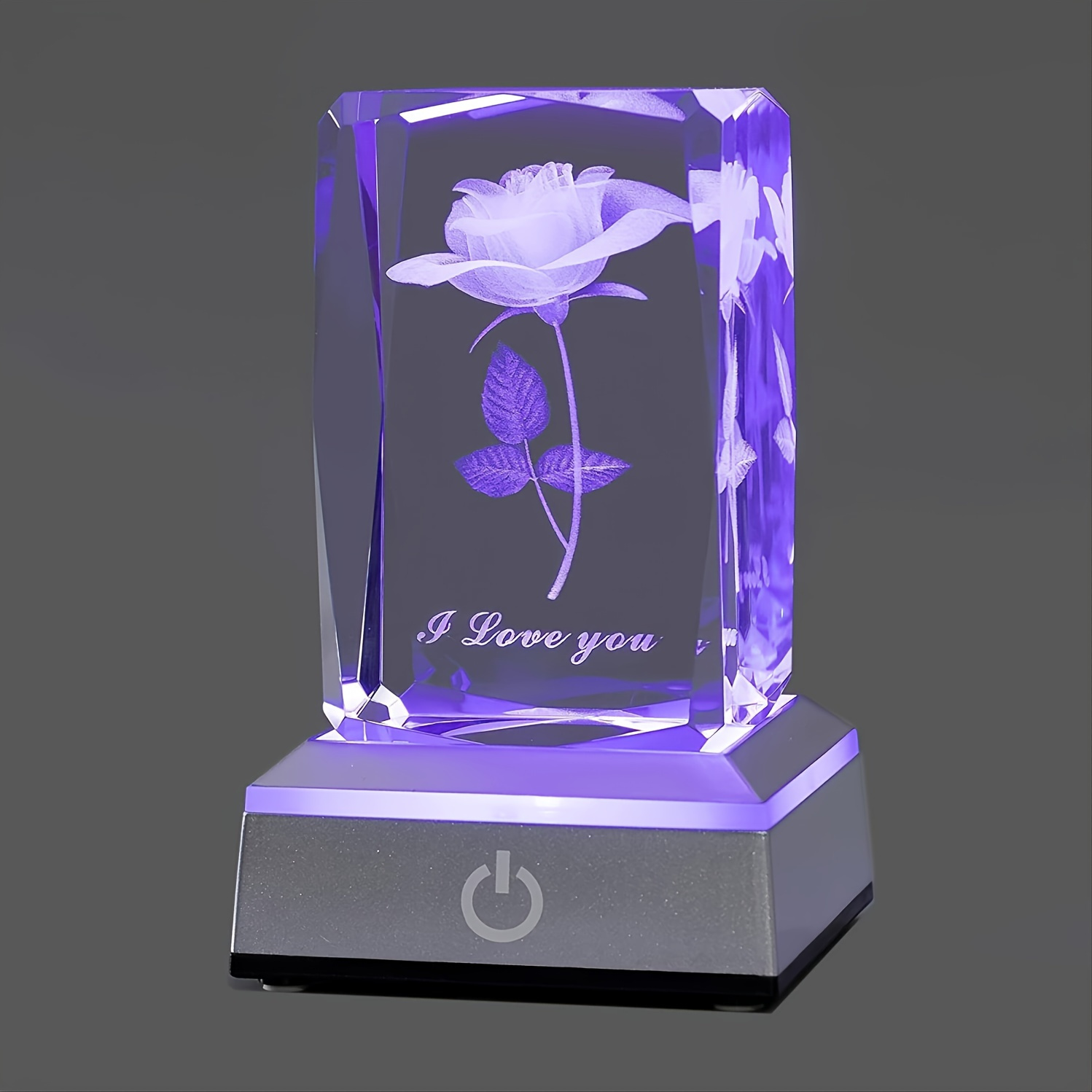 3D Rose Crystal Ball Night Light