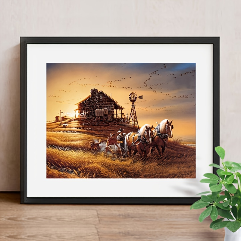 Pc Farm View Diy Diamond Painting Handmade Home Gifts Frameless Set