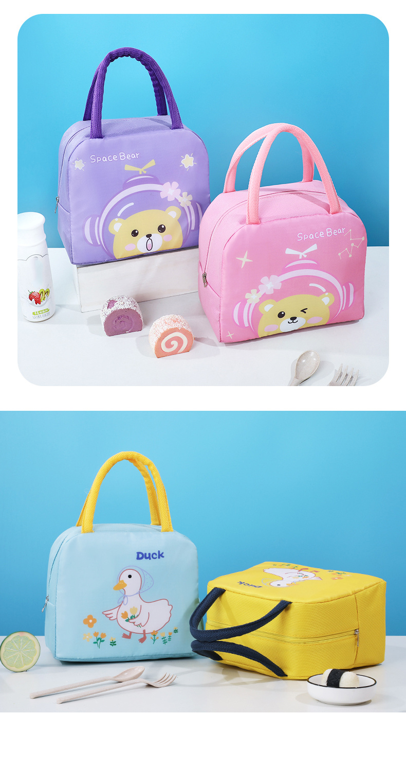 Cute Cartoon Bento Bag Lunch Bag Handbag Storage Insulation - Temu