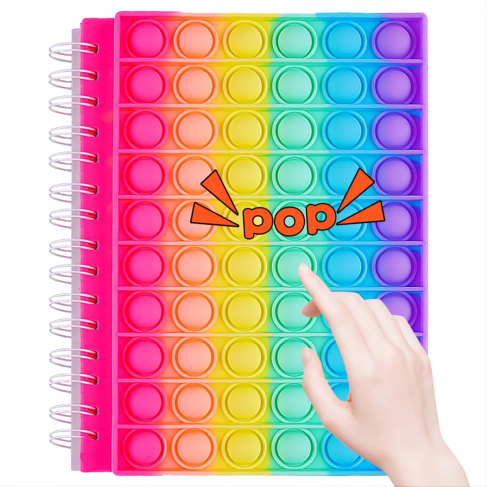 80 Sheets Pop Notebook, Pop Fidget Notepad Popit Journal, Cute Pop