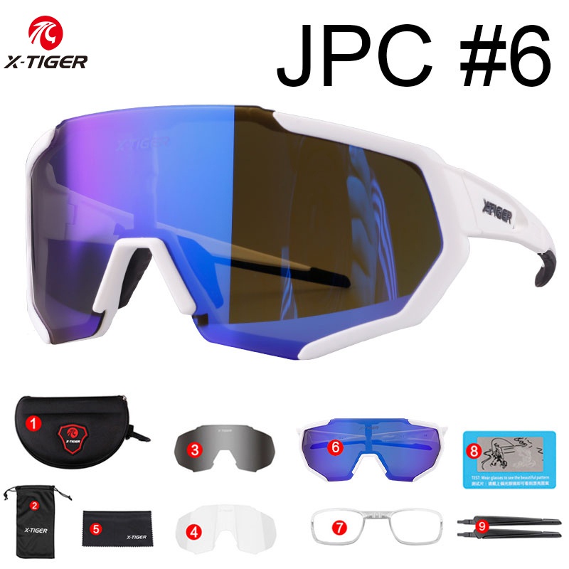 X-TIGER Cycling Glasses Sports Sunglasses with 3 Lens for Men Women Bike Glasses 100 % UV Protection for Outdoor Sports Cycling Driving Fishing