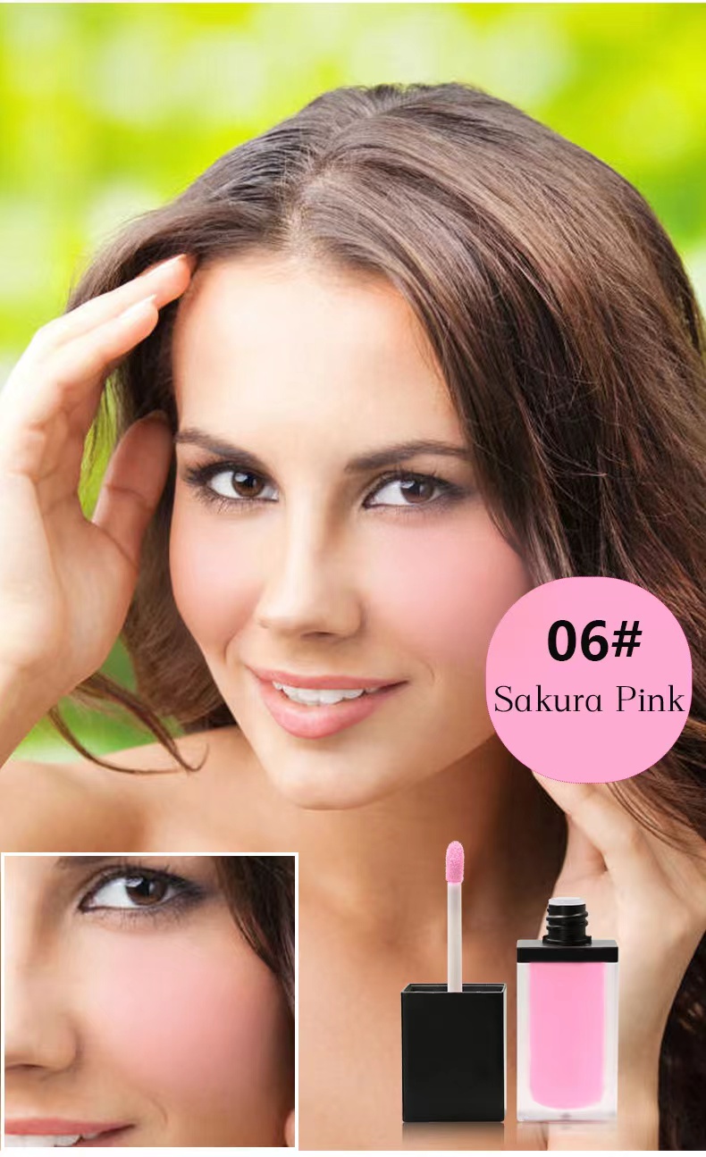 8color Liquid Blush Semi Lustrous Dewy Texture, Color Correcting