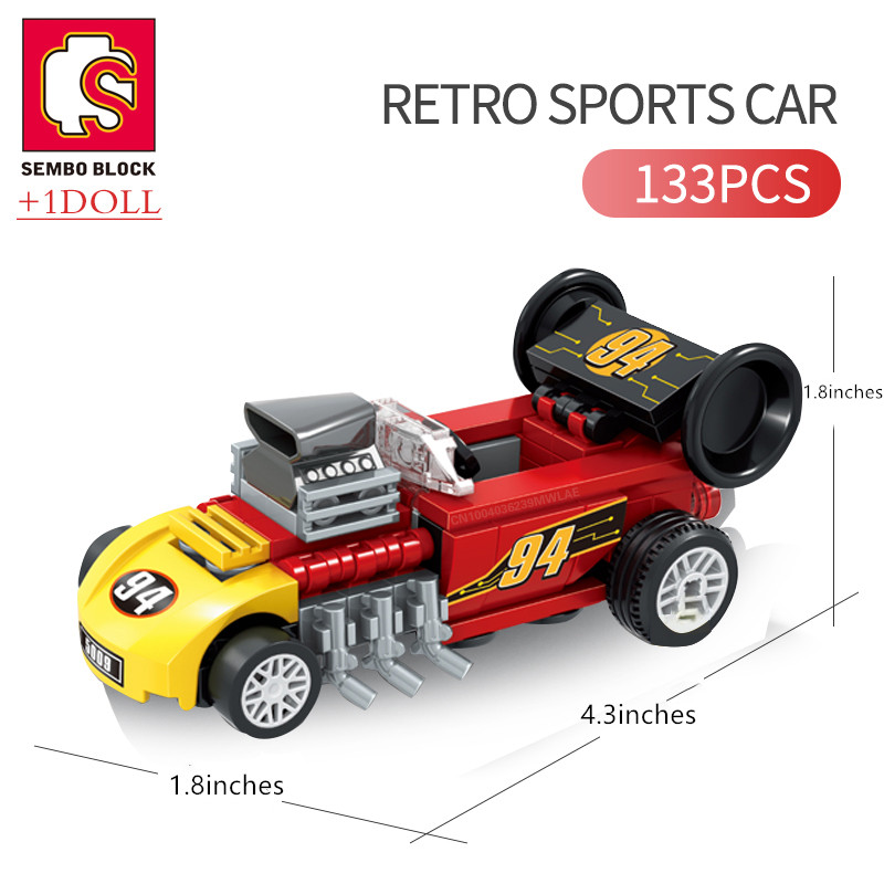 LILCRUIBAO lilcruibao building toys red racing model car kits,287