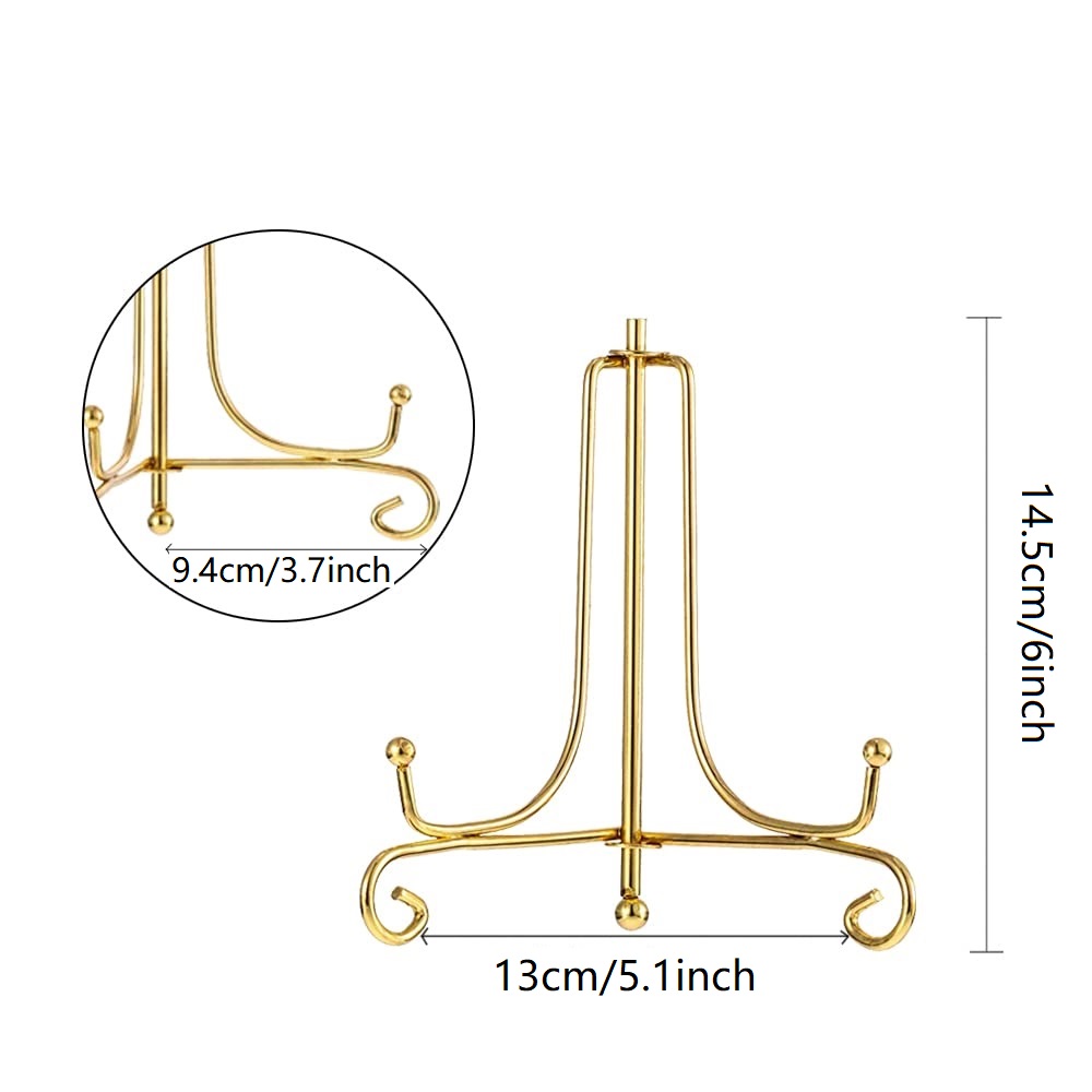 Veemoon 2pcs Display Stand Plate Holder Display Photo Frame Stand Picture  Stand Easel Display Photo Display Holder Cord Holders Desk Topper Practical