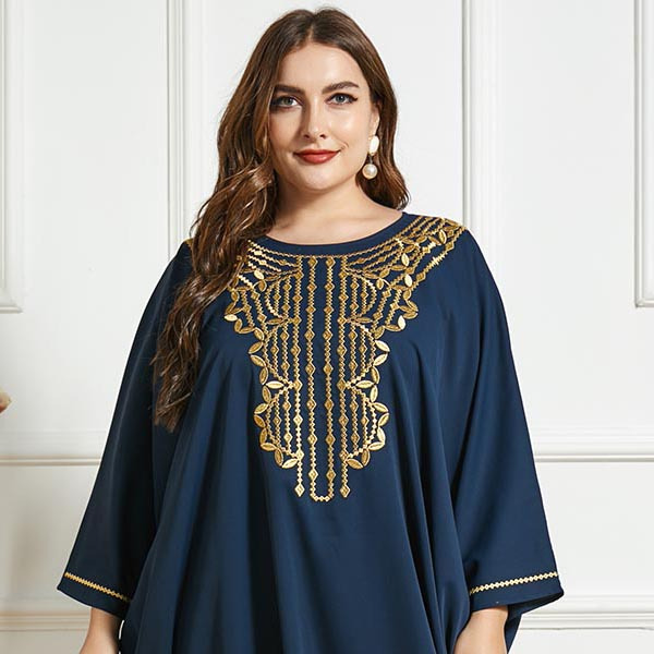 Damen Maxikleid Langarm - Baumwolle Für Herbst & Winter