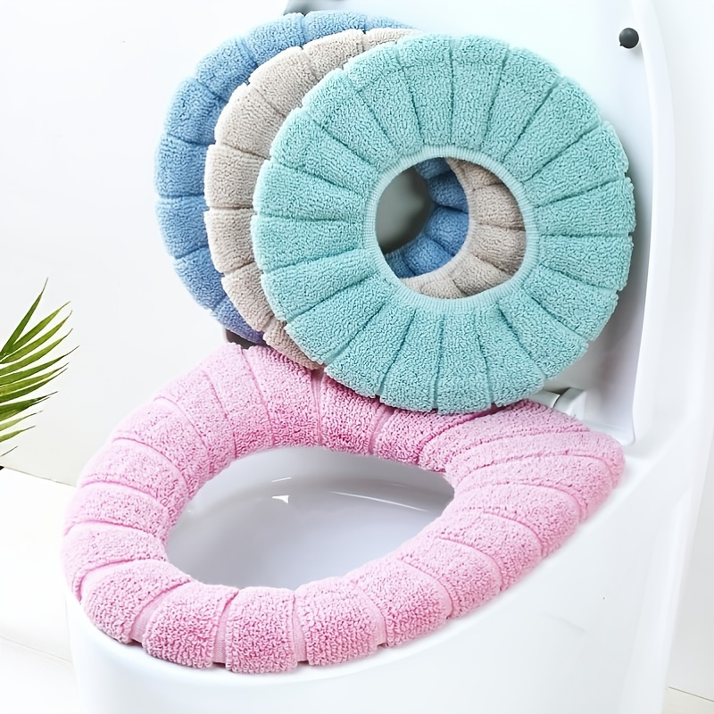 1pc Thickened Toilet Seat Cover Pad, Bathroom Toilet Mat, Easy