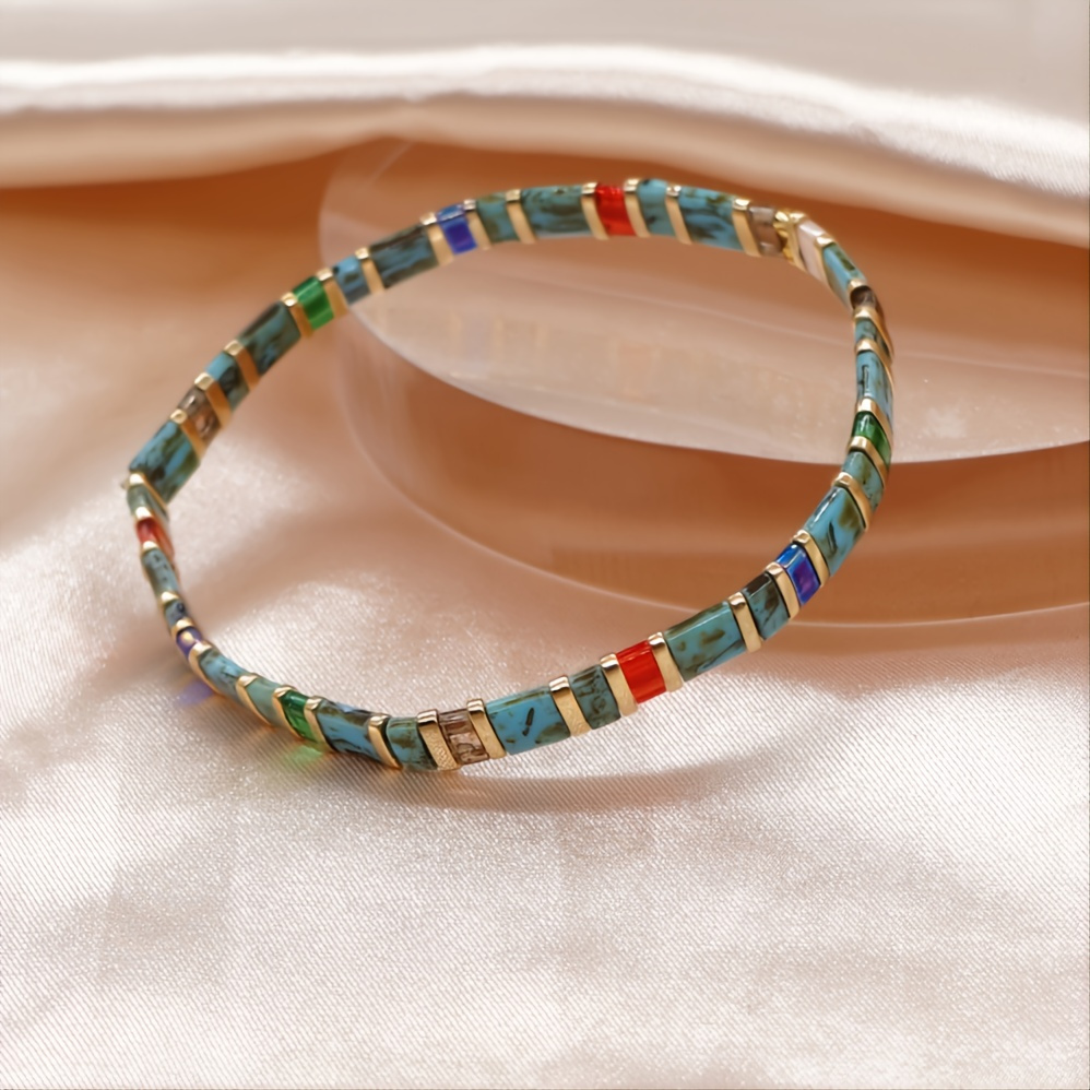 

1pc Boho Jewelry Tila Seed Bead Multicolour Bracelets For Women Dainty Handmade Item Dainty Jewellery