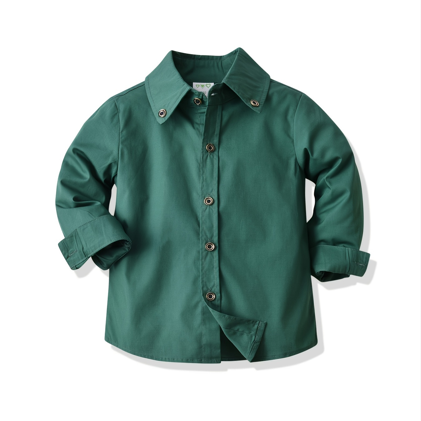 

Boys' Solid Color Long Sleeve Shirt