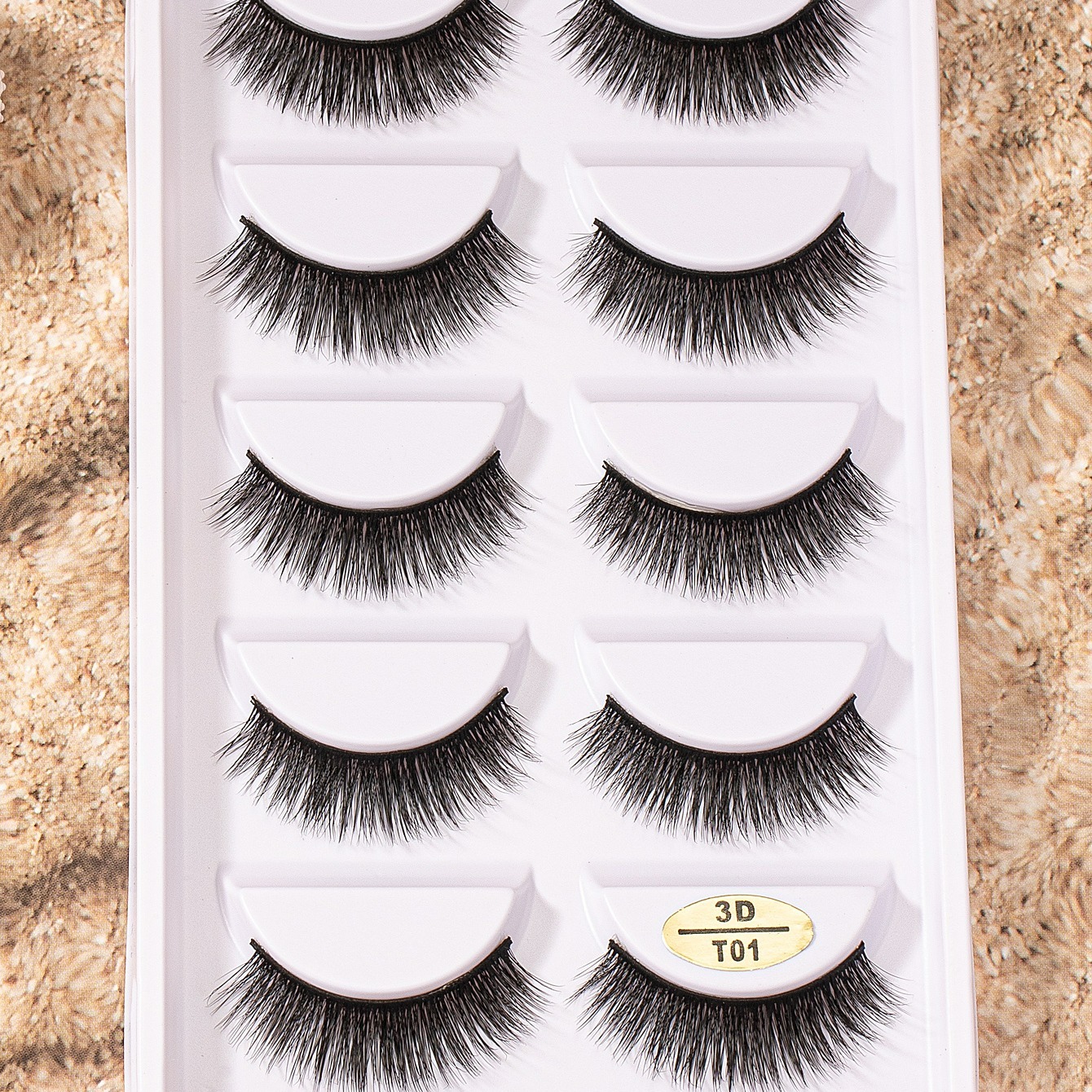 5 Pairs Of Natural-looking 3d Mink False Eyelashes - Fluffy, Wispy & Long-lasting!