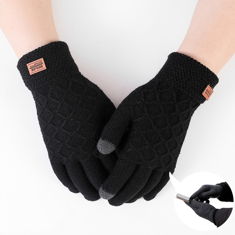 Mens Wool Gloves Touch Screen Knit Lining Ideal Choice For Gifts - Jewelry  & Accessories - Temu