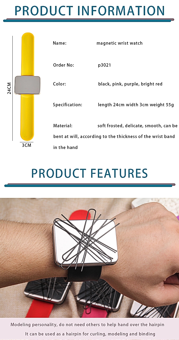 Magnetic Wristband For Hair Stylist Pin Wristband Wrist Pin Holder Braiders  Wristband For Gel Silicone Sewing Pincushion With Rat Tail Combs And Clips  - Temu Australia