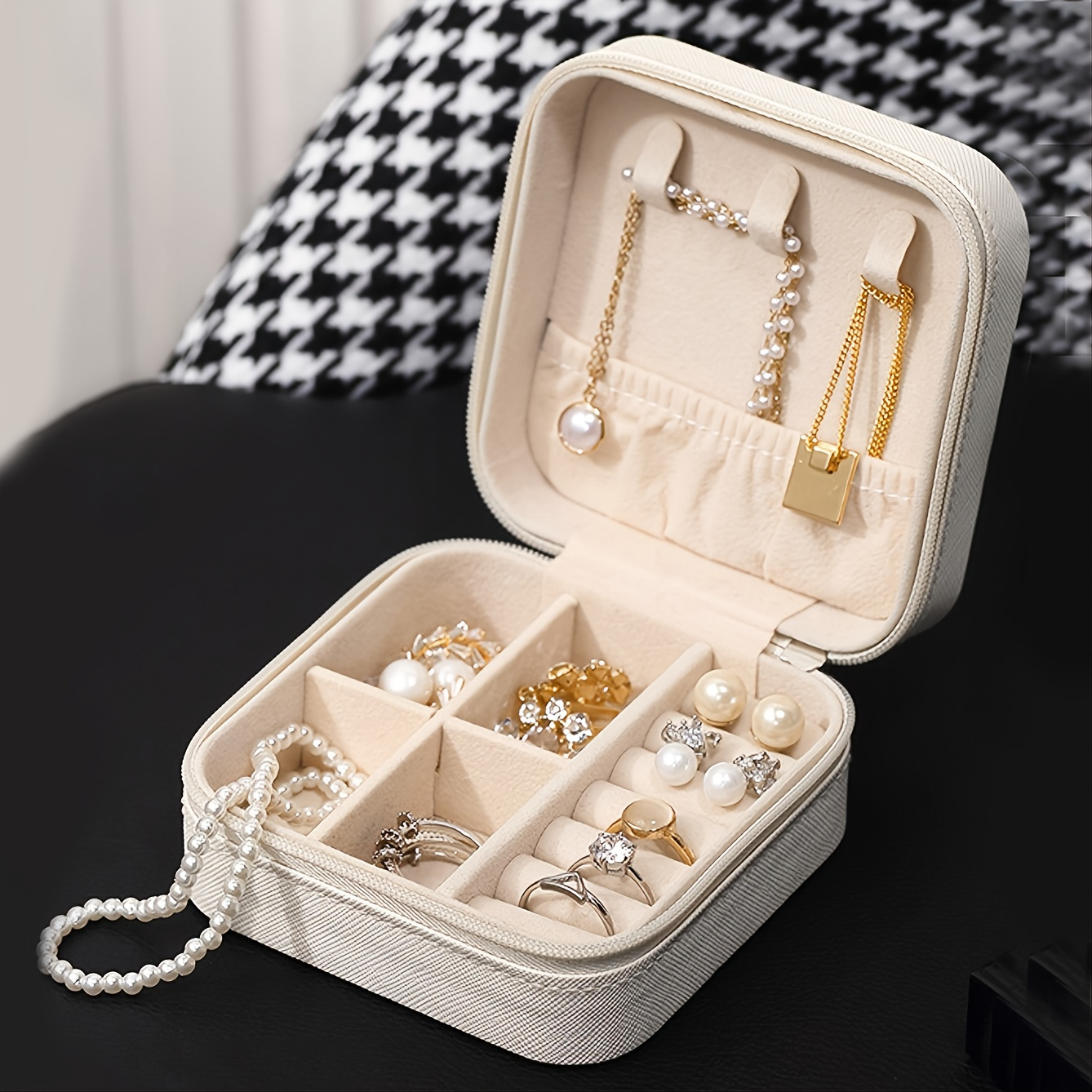 Necklace Organizer Box Multilayer Layered Travel Earrings - Temu