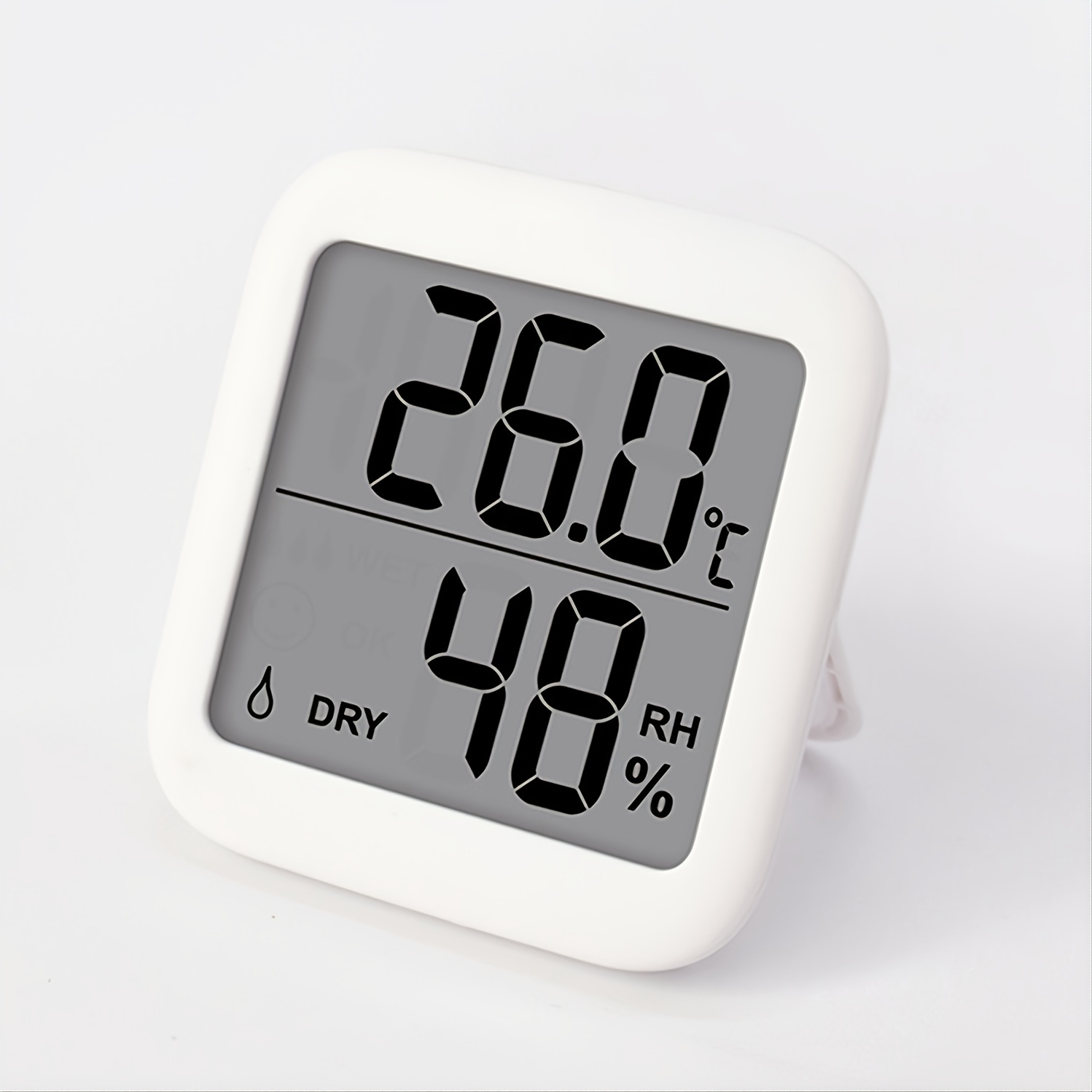 Indoor And Outdoor Thermometer With 12/24 Hour Time Display - Temu