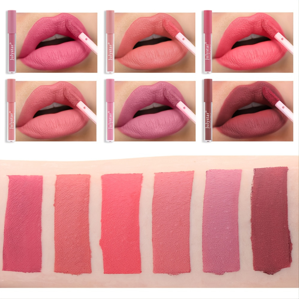 Matte Liquid Lipstick With Lip Plumper Makeup Set Velvety Long Lasting