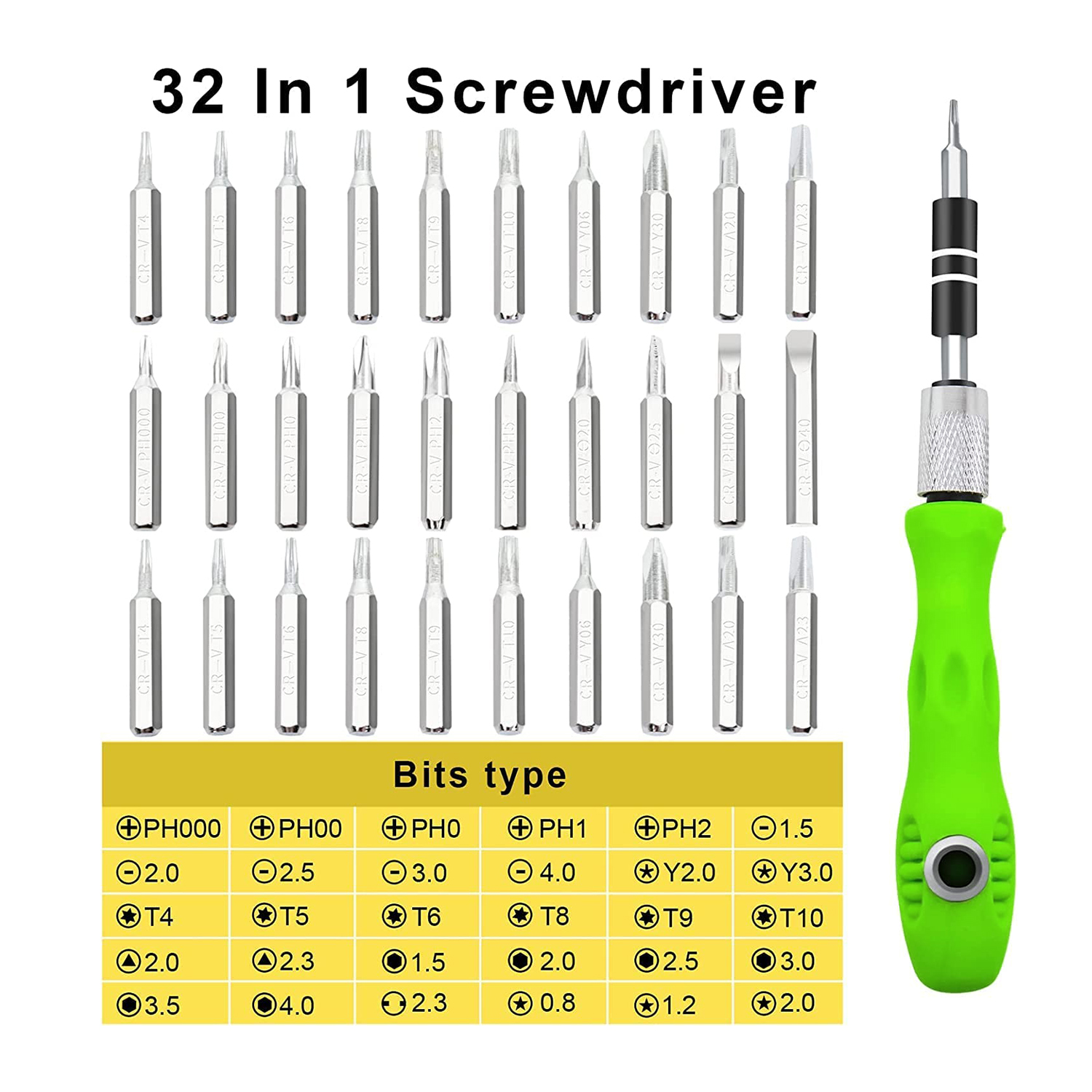 32 in 1 Small Screwdriver Set With Case Mini Magnetic Screwdriver Sets 32 In 1 Suitable For Repairing All Laptops Mobile Phones And Other Electronic Products