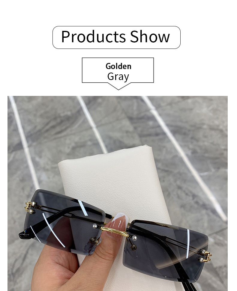 Vintage Rimless Gradient Men Women Fashion Fashion Retro Temu Ireland