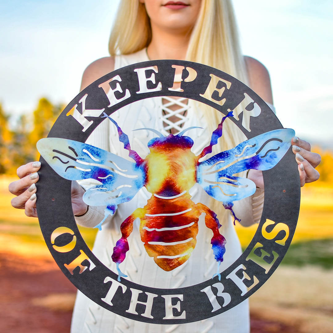 Metal Honey Bee Wall Decor,metal Wall Art Decor, For Porch Garden Bee Hive,bee  Lovers Gift,bee Keepers Apiary Sign,halloween Room Decor Gothic - Temu