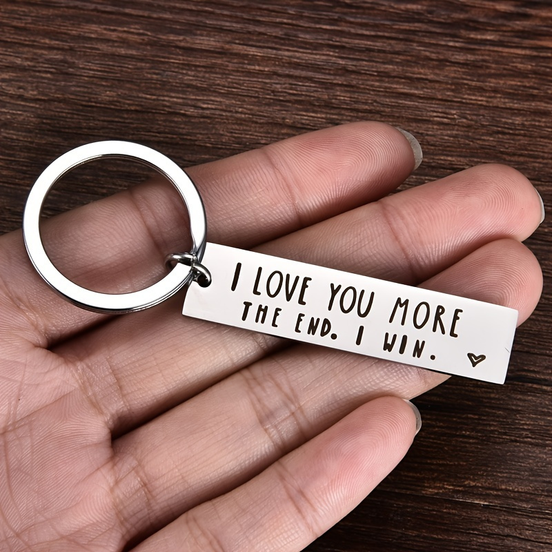 

1pc Couple Stainless Steel Keychain Couple Gift Wedding Christmas Gift