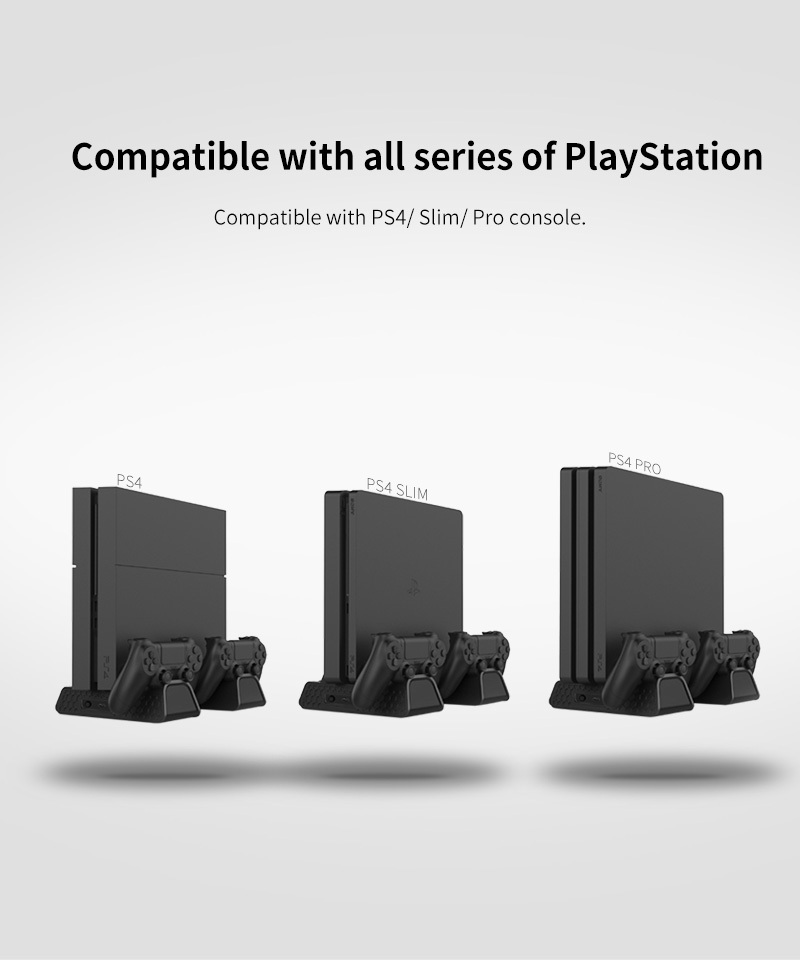 Labtec Soporte PS4 con ventilador de refrigeración PS4 y estación de carga  de controlador dual para Playstation 4/PS4 Slim/PS4 Pro con 12 ranuras para  juegos, accesorios PS4 : : Videojuegos