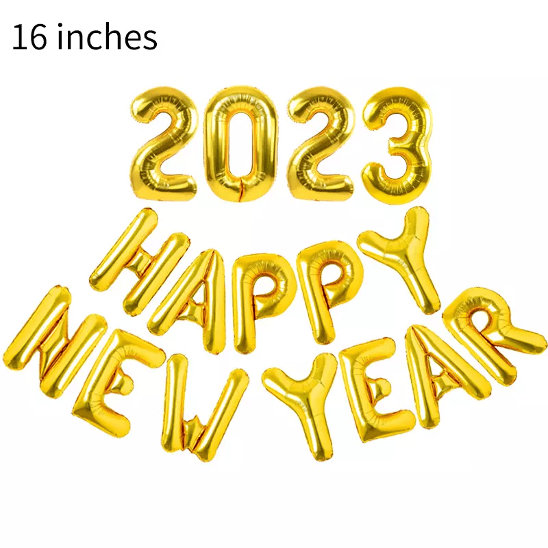 2023 Happy New Year Foil Balloons Set Party Supplies Balloons Party Decorations High Quality 8952