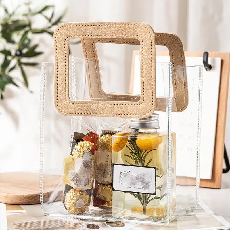 1pc PVC Satchel Clear Gift Bag Party Gift Wrapping Bag 7 09 3 94 7 87