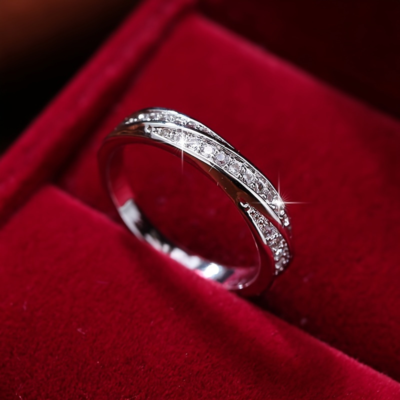 

Versatile Zirconia Ring Silver Plated Jewelry For Women