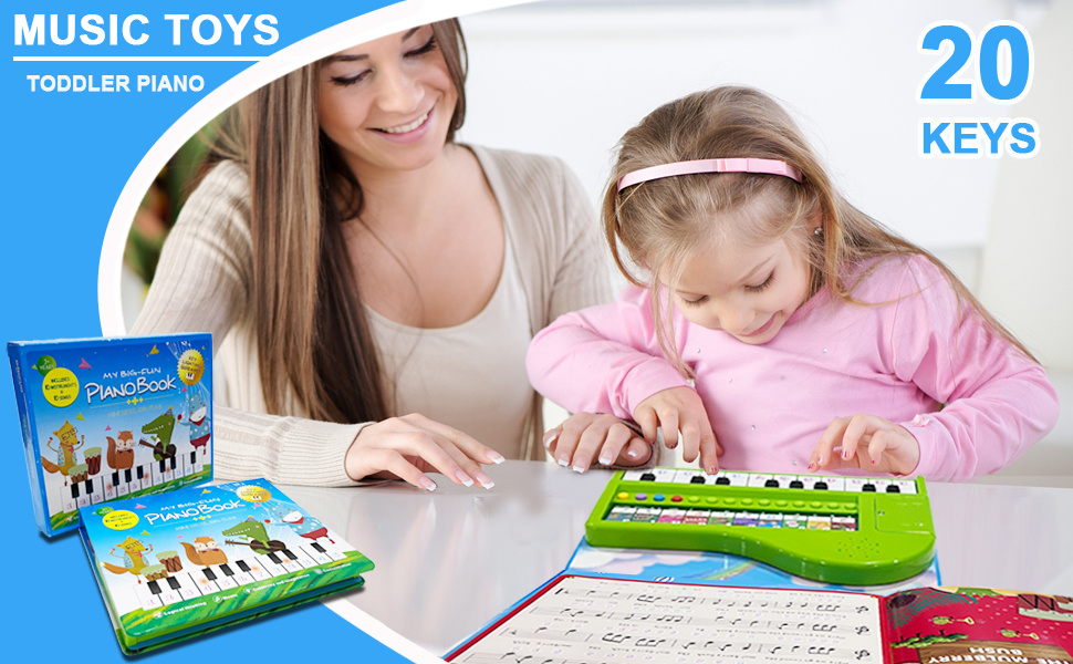 SALUTUYA livre de jouets de piano pour enfants Livre de jouets de
