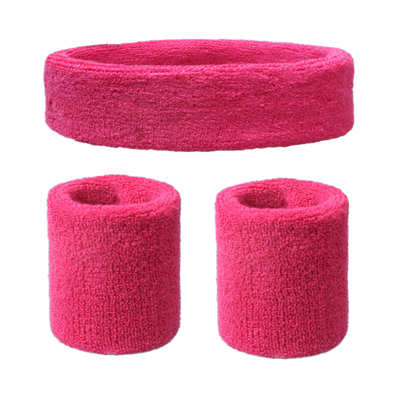2pcs Wrist Band And 1pc Headband | Sports Sweat Absorbing Basketball Headband, Polyester Blend, Perfect For Outdoor Sports & Fitness Exercise, Brand:
