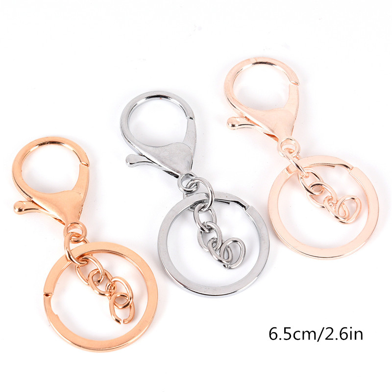 Temu 10pcs Key Chain Key Ring Lobster Claw Clasps Extension Chain, Keychain Clip Hook Snap Hooks for Faux Jewelry, Jewels Making DIY Art Craft