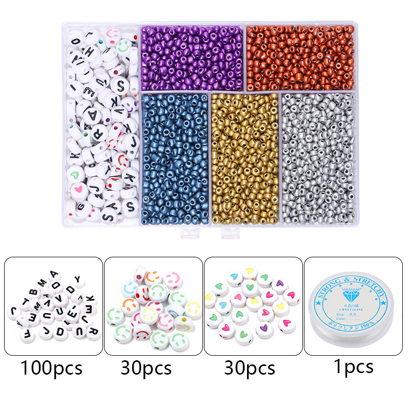 Glass Rice Beads For Jewelry Making Kit 8/0 Small Beads - Temu