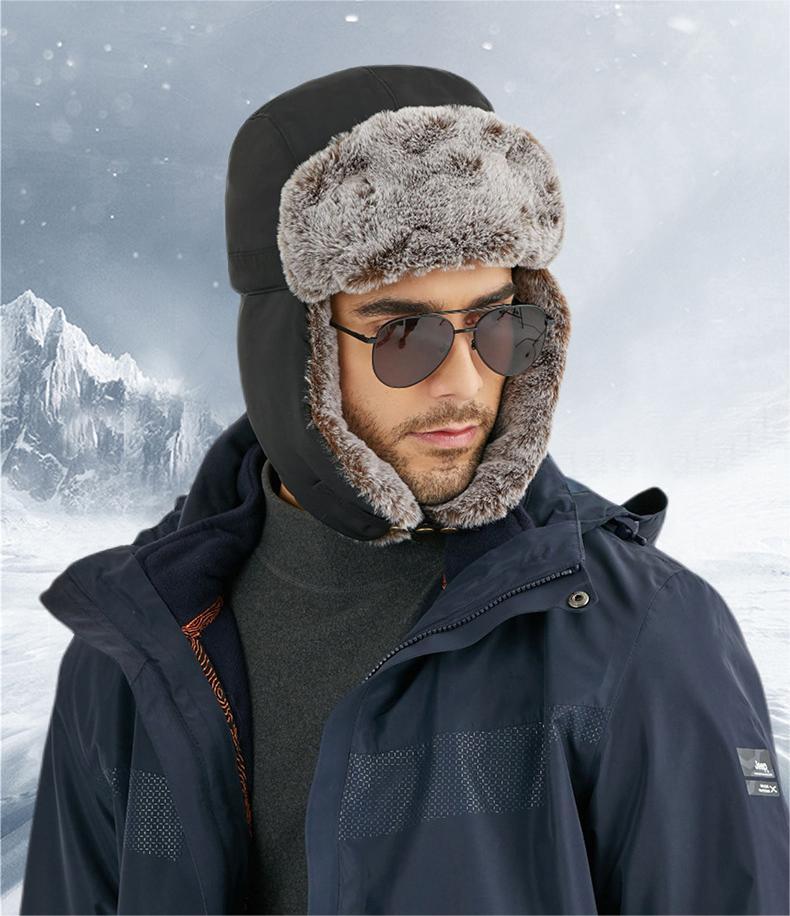 Unisex Winter Windproof Warm Fleece Trapper Hat