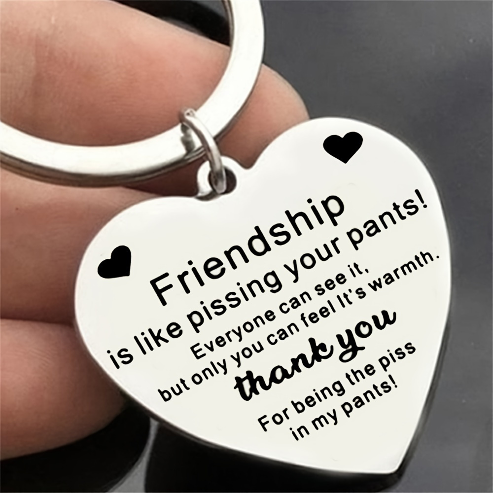 

1pc To Friendship Heart Keychain Friends Gift