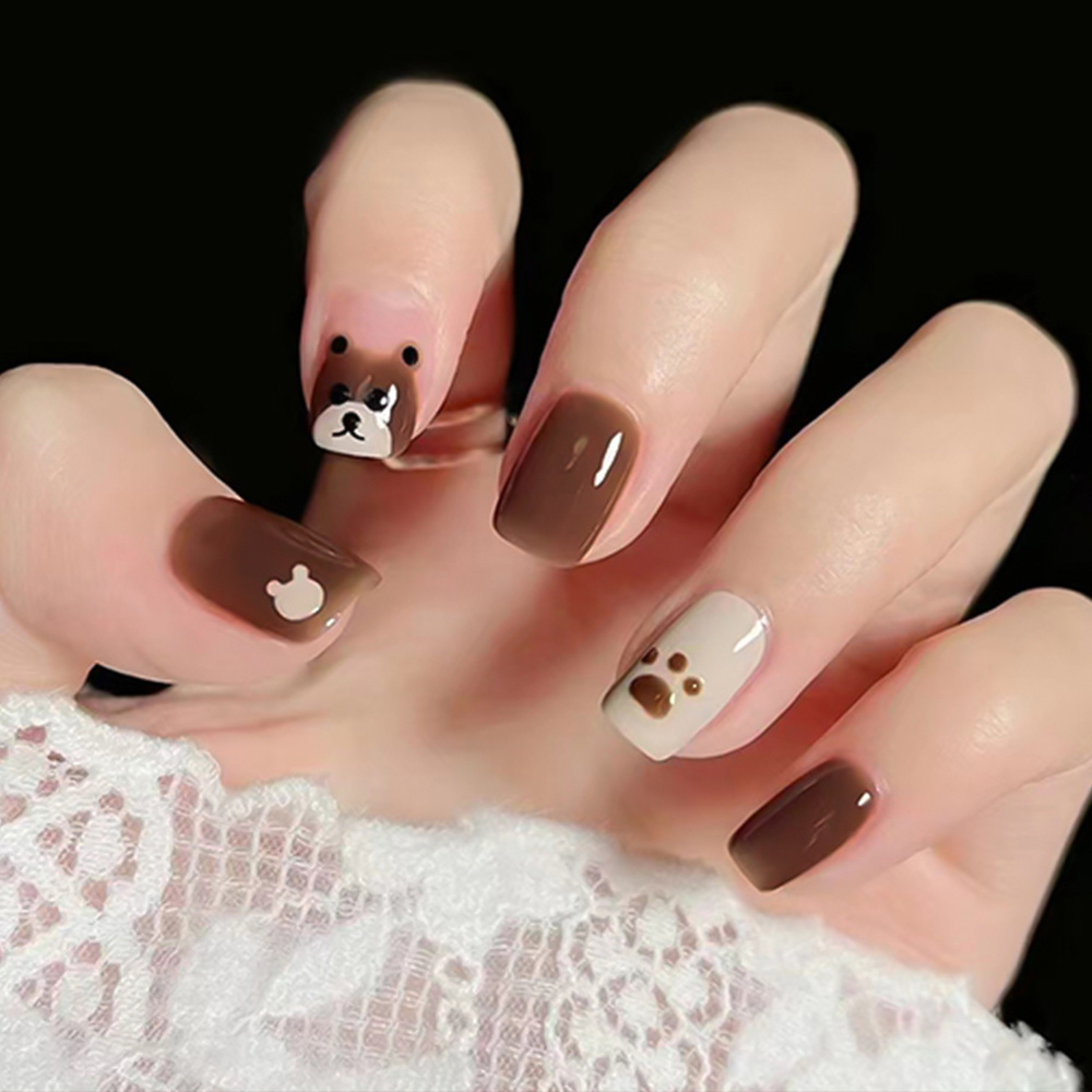 Brown Nail Designs & Ideas: 45+ Trendiest Looks to Try | Brown acrylic nails,  Brown nails design, Short square acrylic nails