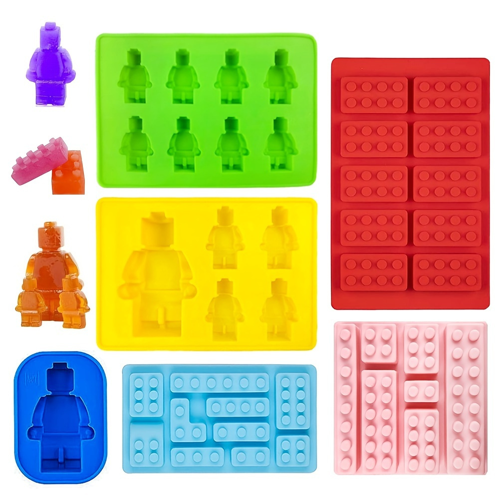 Building Block Puzzle Mold DIY Block Ice Cube Tray Cake Decorating Mold 1pc  Set