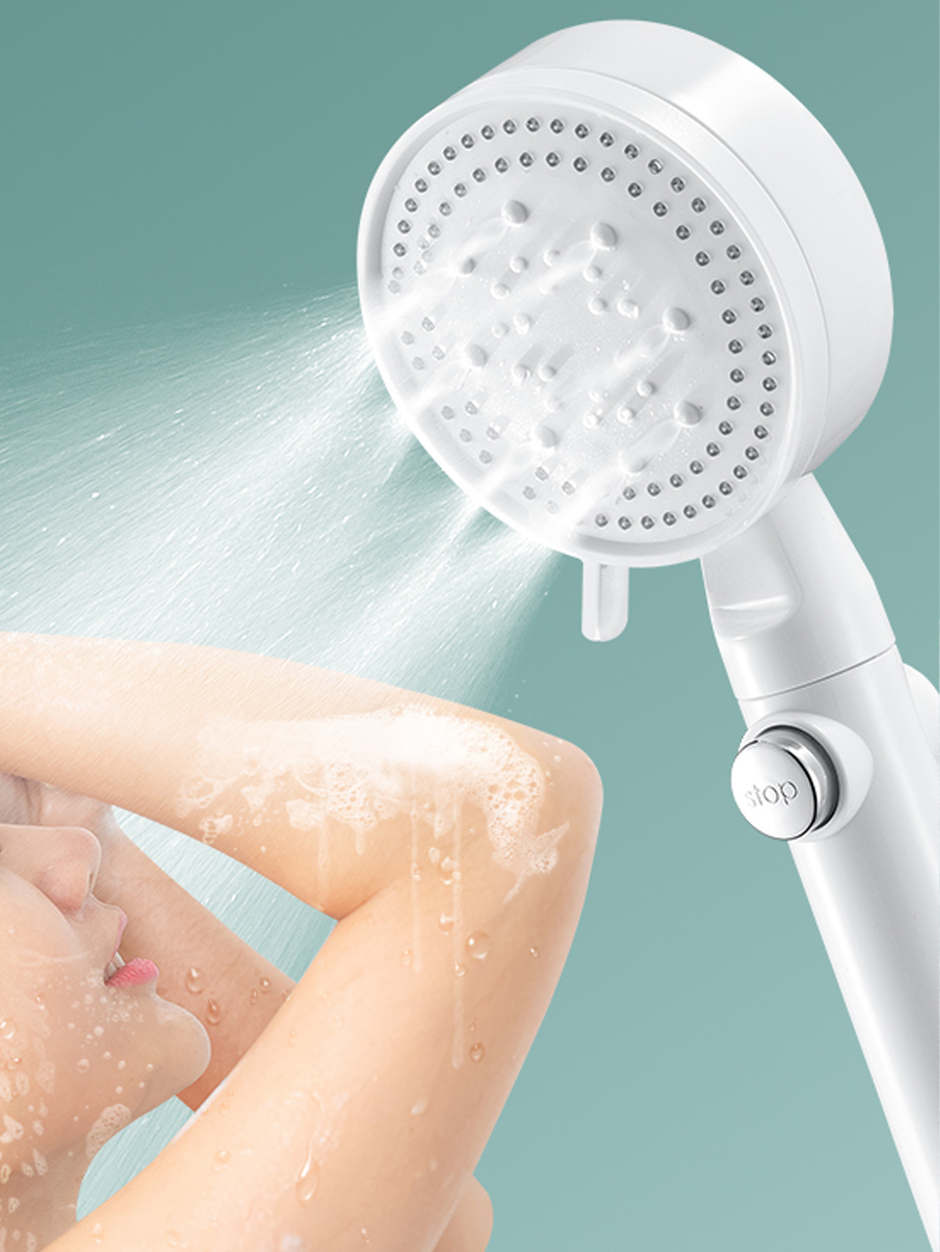 1pc White Supercharged Shower Head | Shop On Temu And Start Saving | Temu