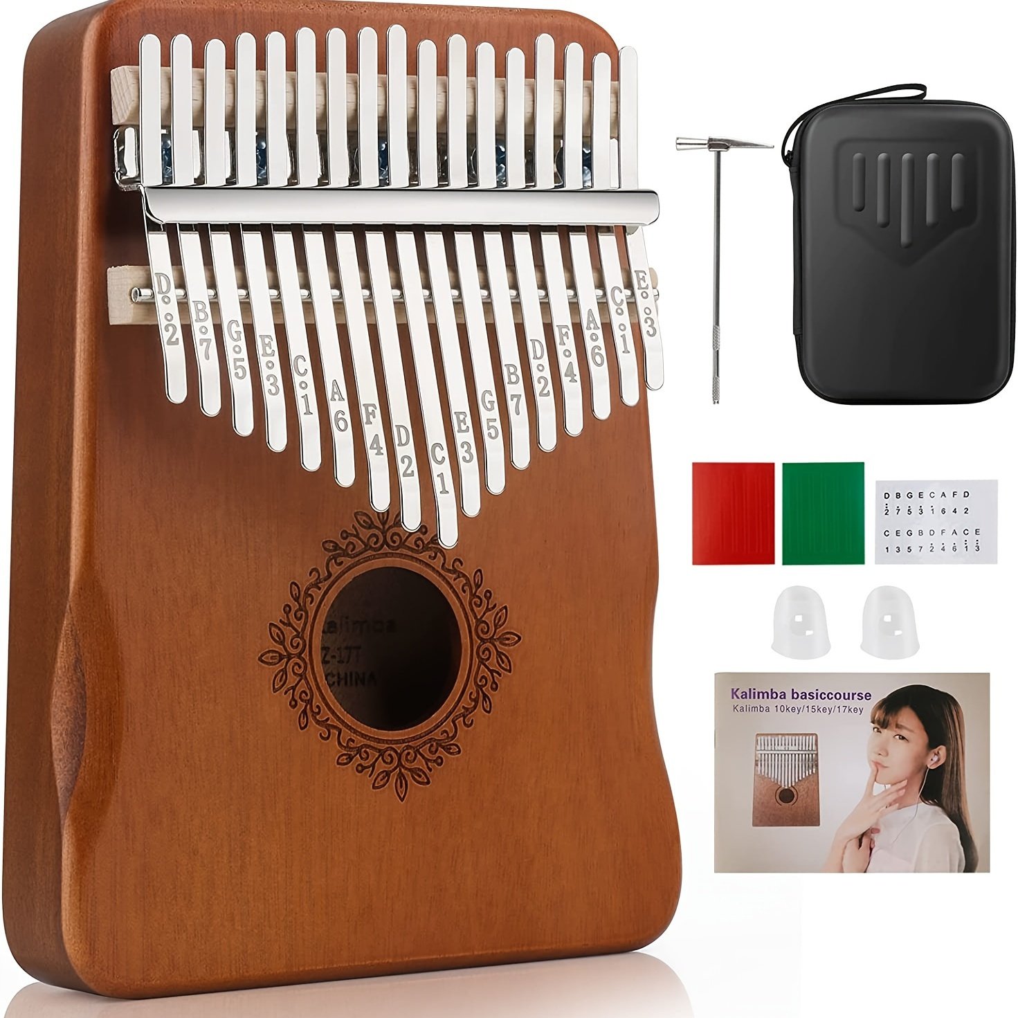 Portable 17 Key Thumb Piano Kalimba Easy To Learn Musical Instrument