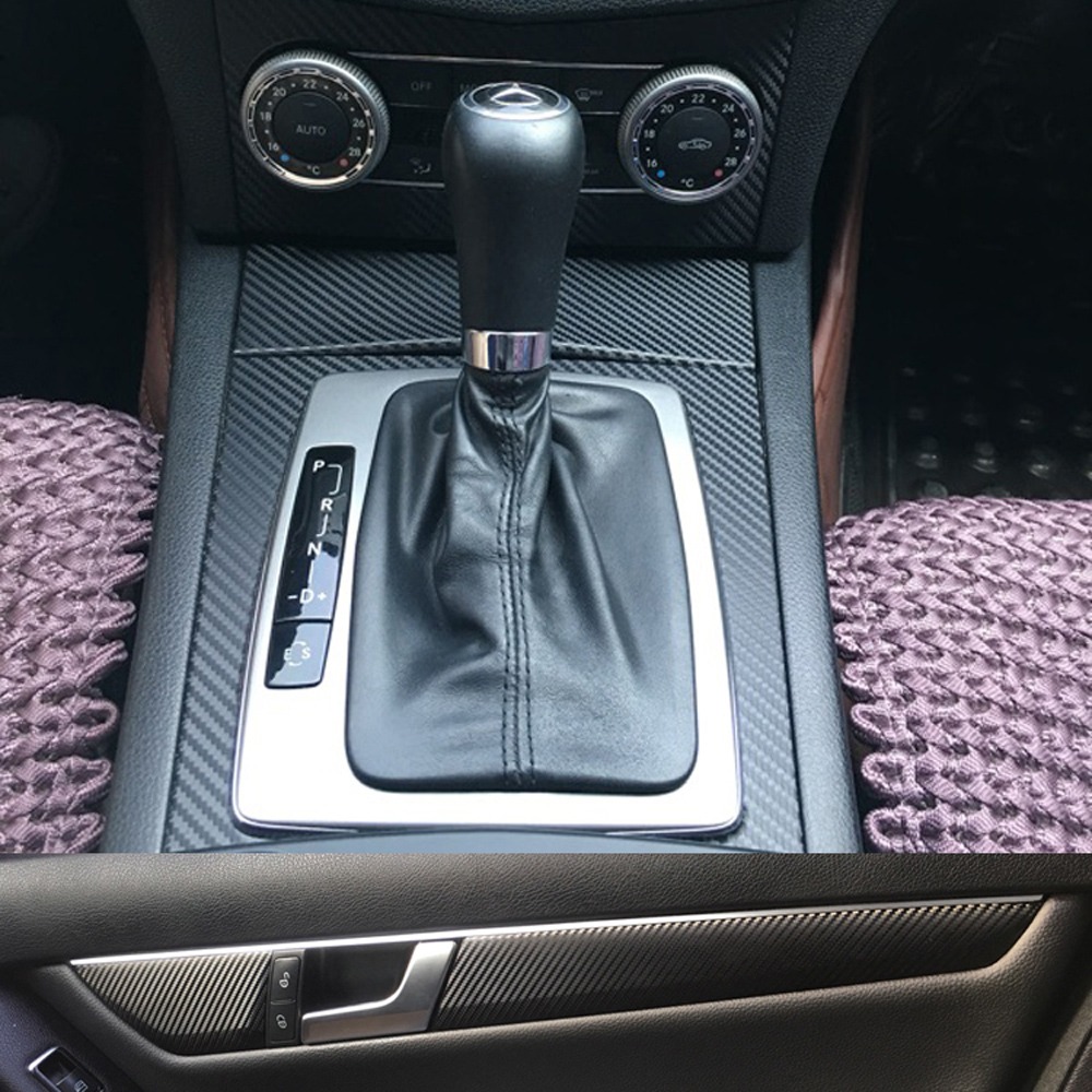 JDMTM Auto-Styling Kompatibel mit Mercedes W204 C Klasse Mittelkonsole  Klimaanlage CD Bedienfeld Dekoration Aufkleber Trim Zubehör (Farbe: Schwarz  1 Stück-01): : Auto & Motorrad