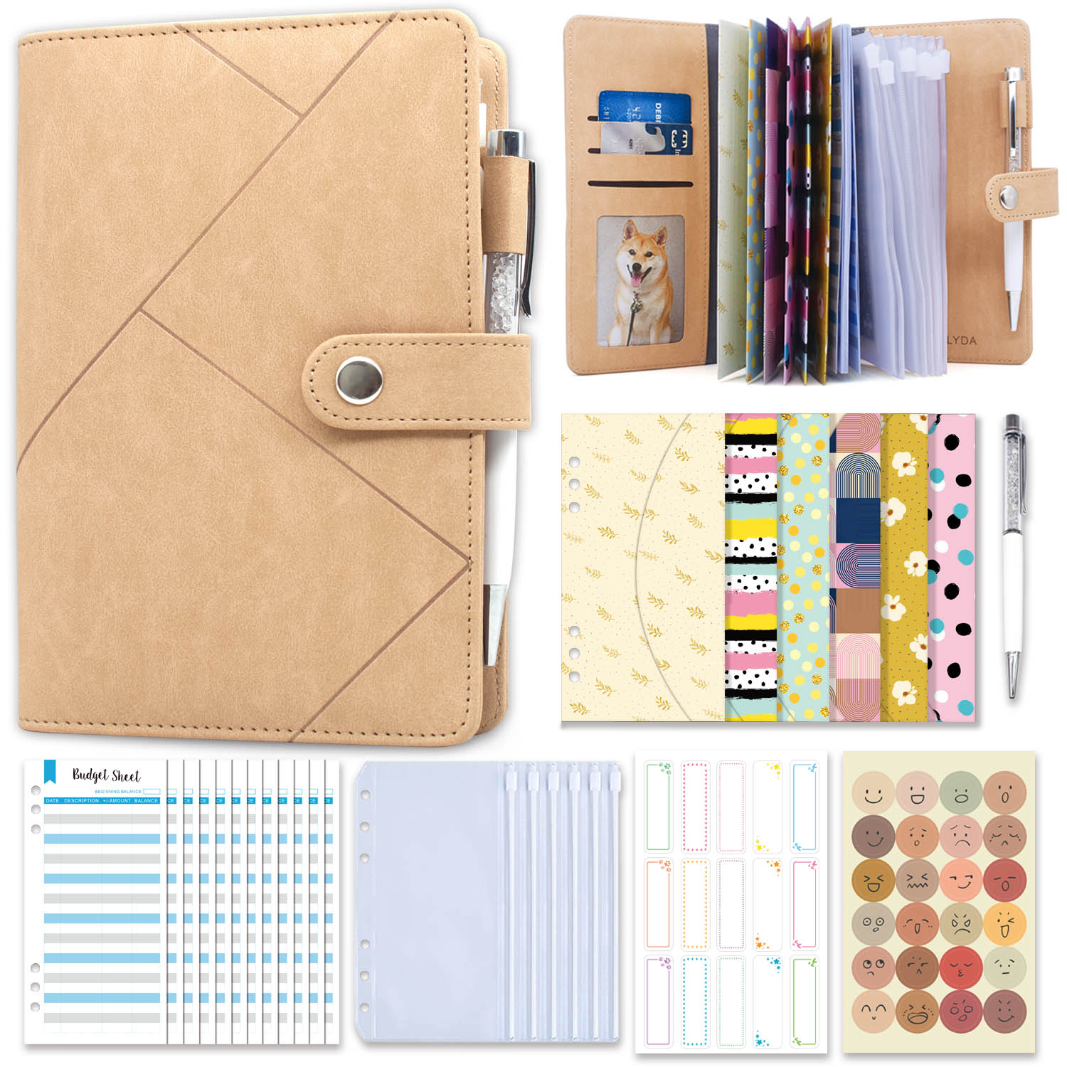 A6 Budget Binder Notebook Cash Envelopes Set With Binder Pockets For Money  Budget Saving Bill Organizer Envelope Wallet Budgeting