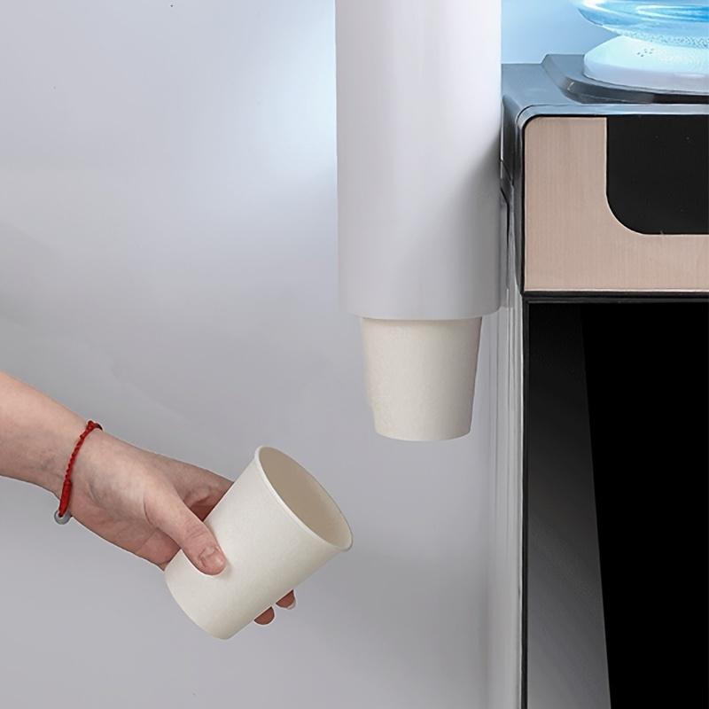 1pc Automatic Wall Mounted Double Tube Paper Cup Holder Home