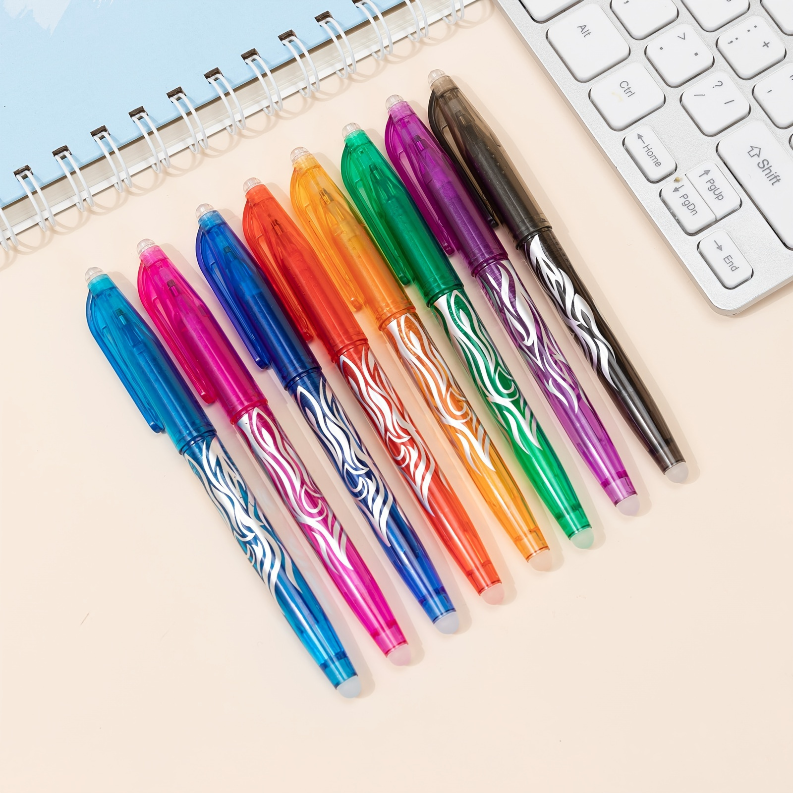 Erasable Pens, Erasable Gel Pens Tip Rub Out Pens With Rubber For Adults  Students School Office Stationary Supplies Gifts - 8 Colors - Temu