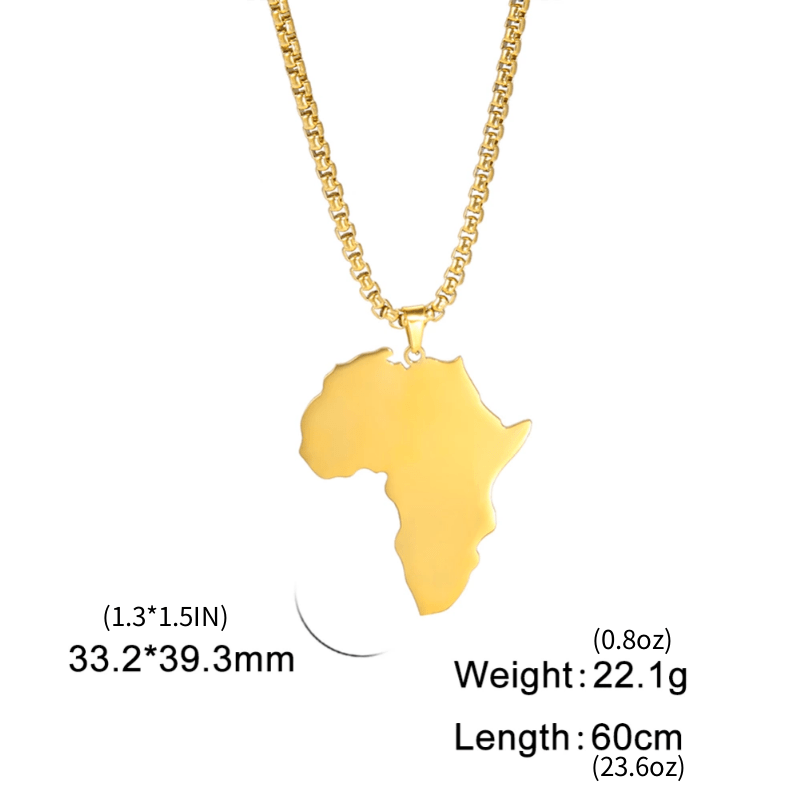 White gold store africa pendant