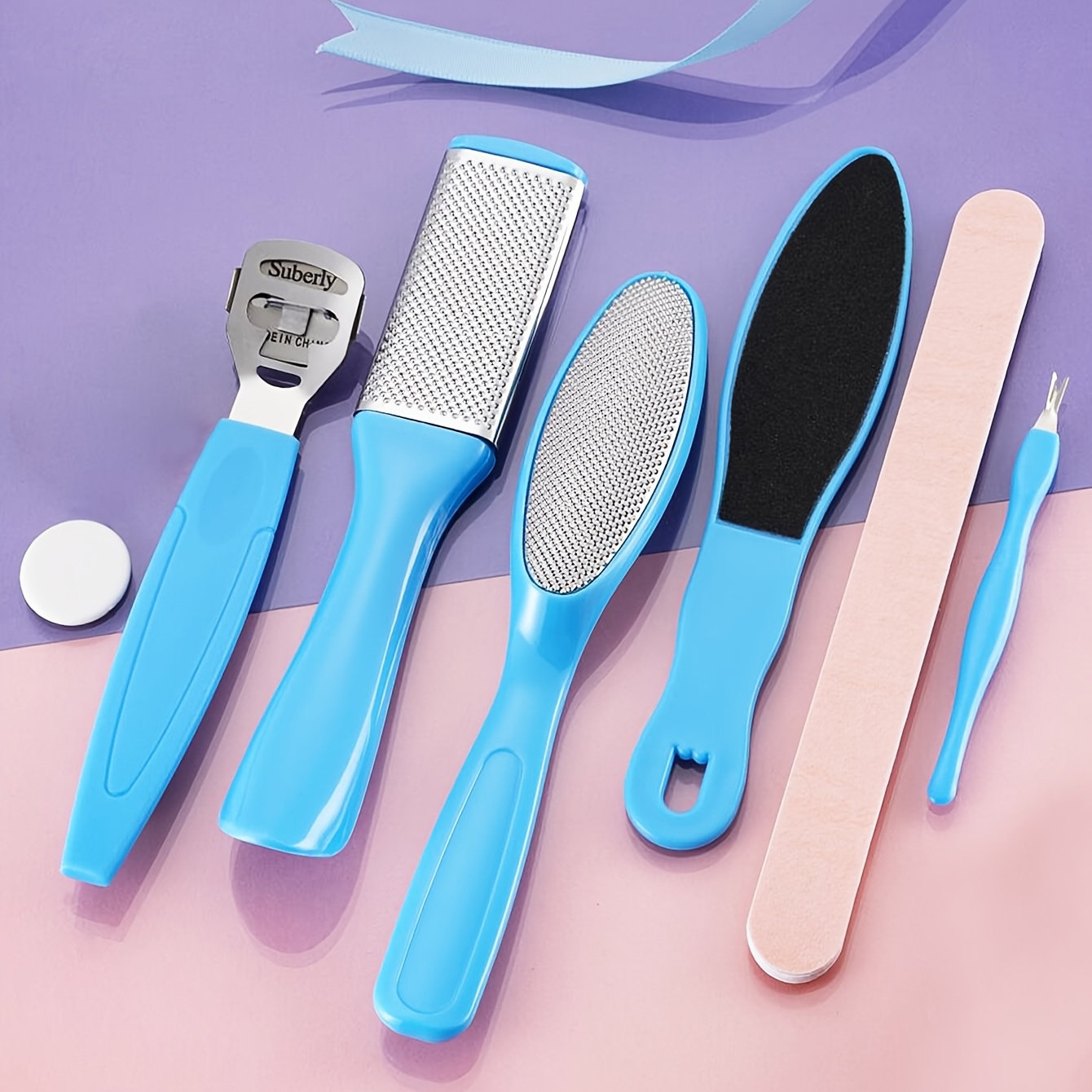 

Professional 7-in-1 Pedicure Tool Set For Dead Skin And Foot Care - Includes Callus Remover And Foot File For Men And Women