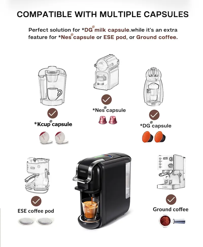 hibrew multiple capsule coffee machine hot cold dolce gusto milk nespresso capsule ese pod ground coffee cafeteria 19bar 5 in 1 details 3