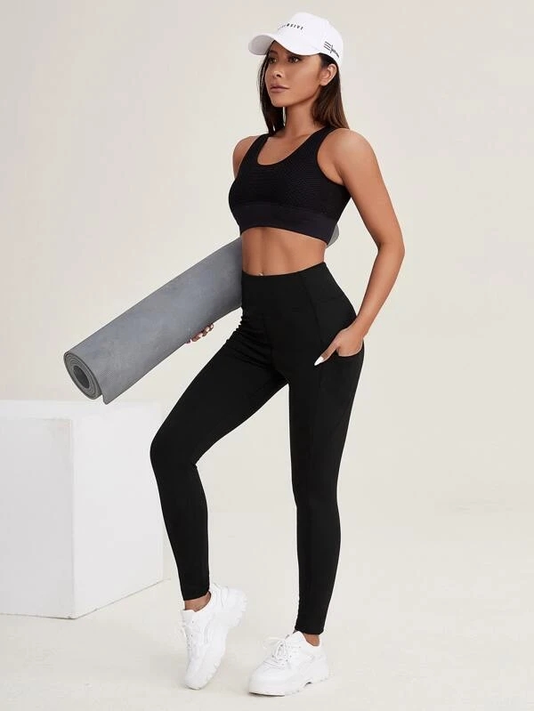 Tlf, Pants & Jumpsuits, Tlf Cropped Mesh Panels Activewear Leggings Women  Small Black Pull On
