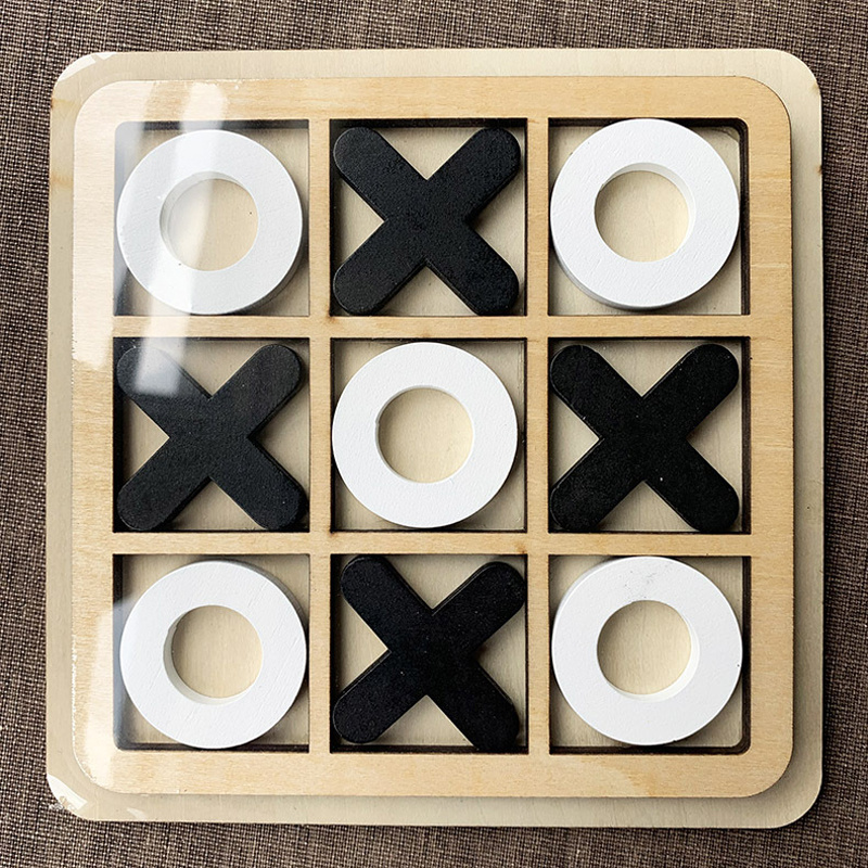 Classic Xo Tic Tac Toe Wooden Game - Fun For All Ages! - Temu