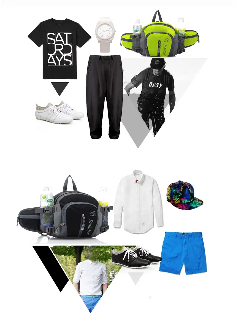 new versatile sports waist pack large capacity waterproof polyester fanny pack with zipper closure ideal for running hiking and travel hiking gear modern waist pack adjustable details 2