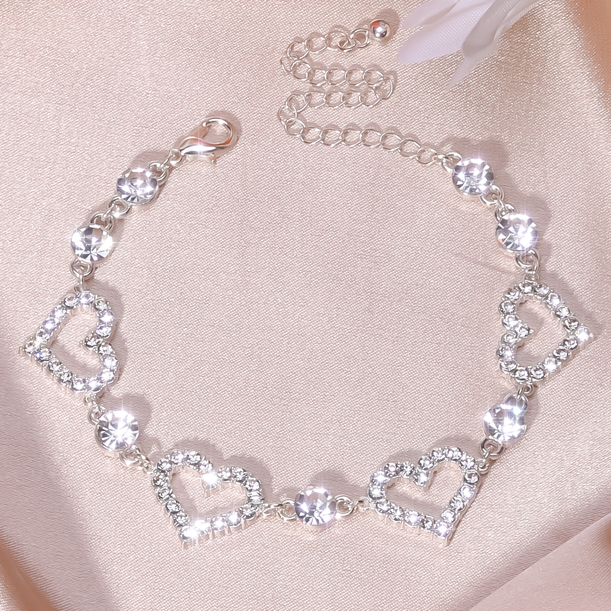 Hollow Heart Chain Bracelet