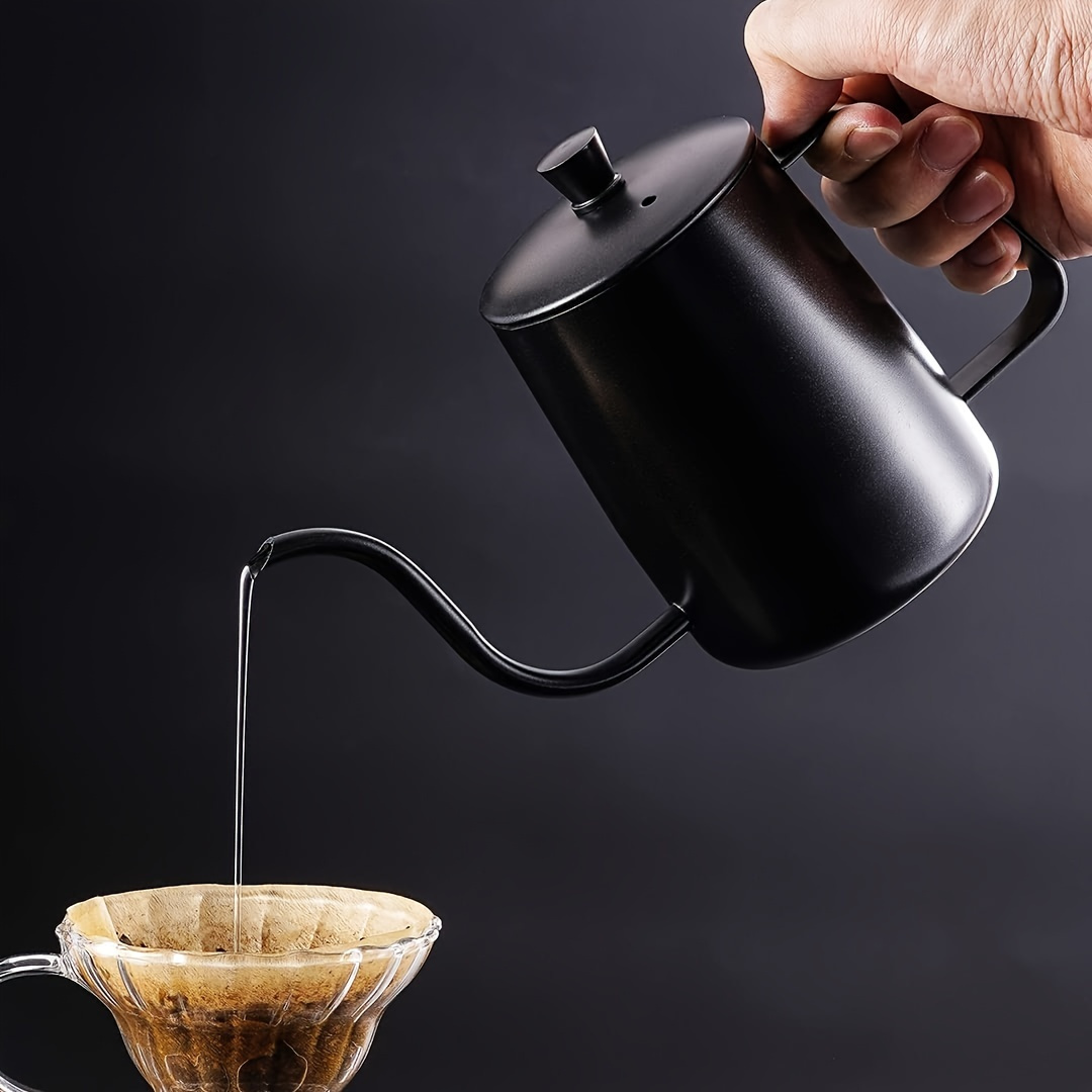 Espresso Pour Over Kettle Gooseneck Stainless Steel Wooden Handle Coffee  Pot Swan Neck Kettle Coffee Maker Cafe Ware Accessories