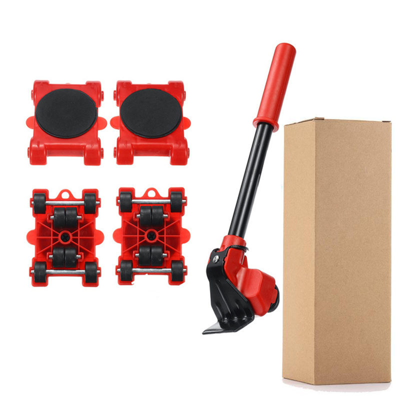 Heavy Duty Furniture Lifter Set with 4 Move Rollers and 1 Wheel Bar -  gethomesolution